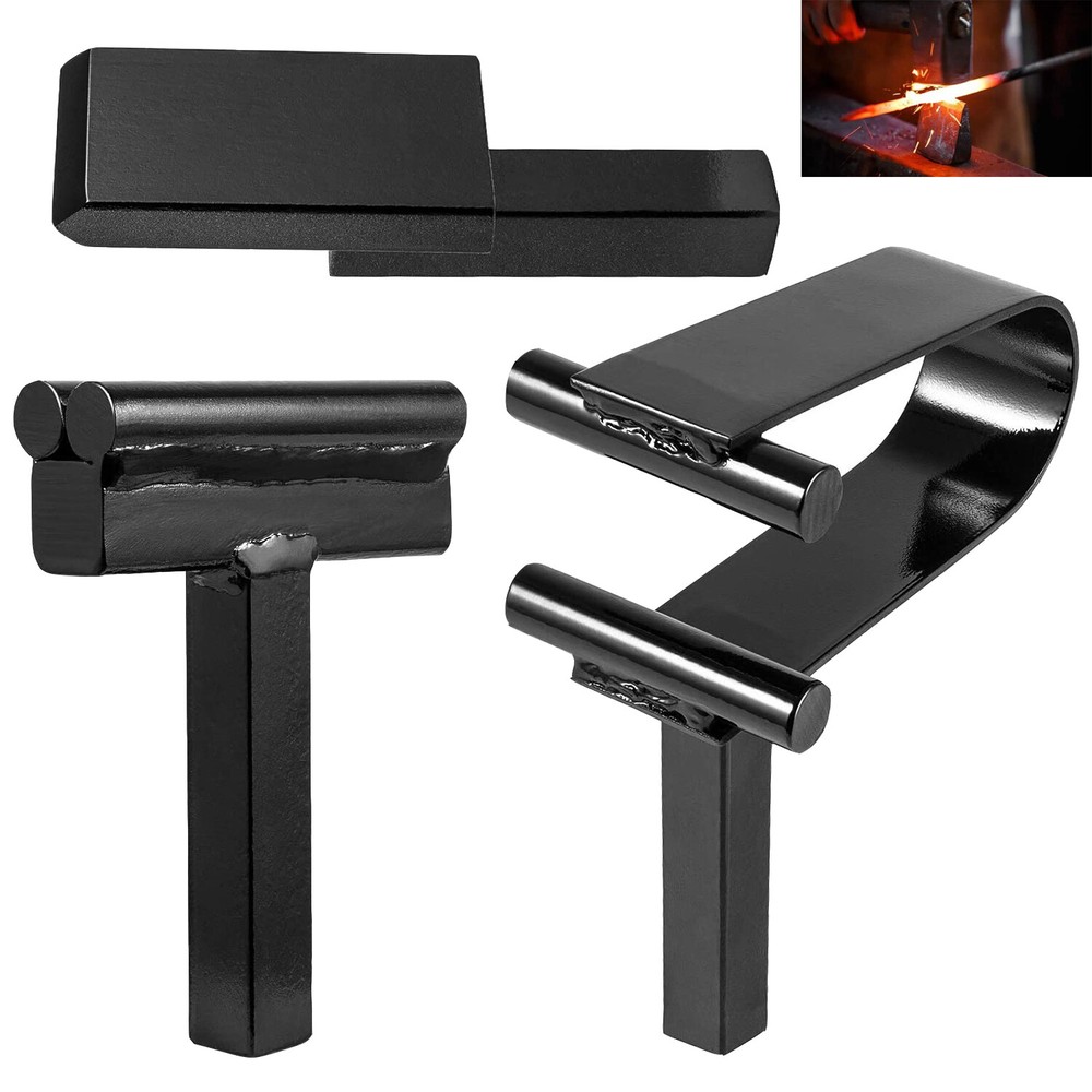 3/4" Blacksmith Anvil Forge Hardy Tool Hot Cut Creasing Stake Spring Fuller 3PCS