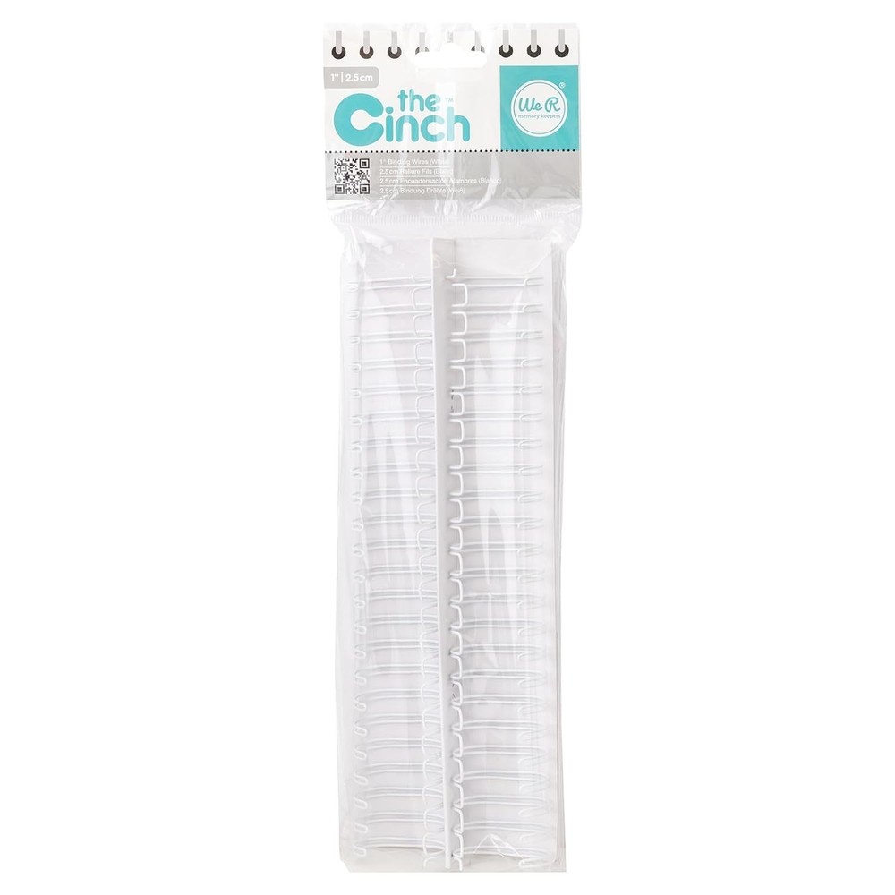 Creative 1-Inch White Binding Wire - Ideal for Crafts & Book Projects (2 Pack)