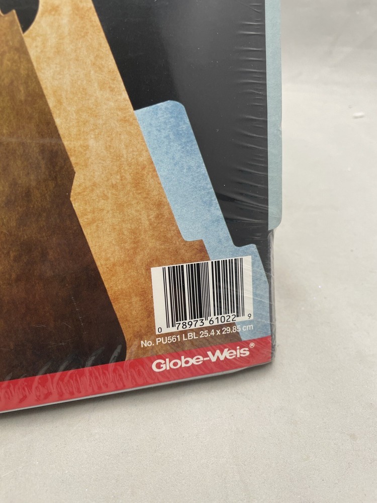 Globe Weis Durable Pressboard Classification Blue Folders 5-Pack Sealed 61022