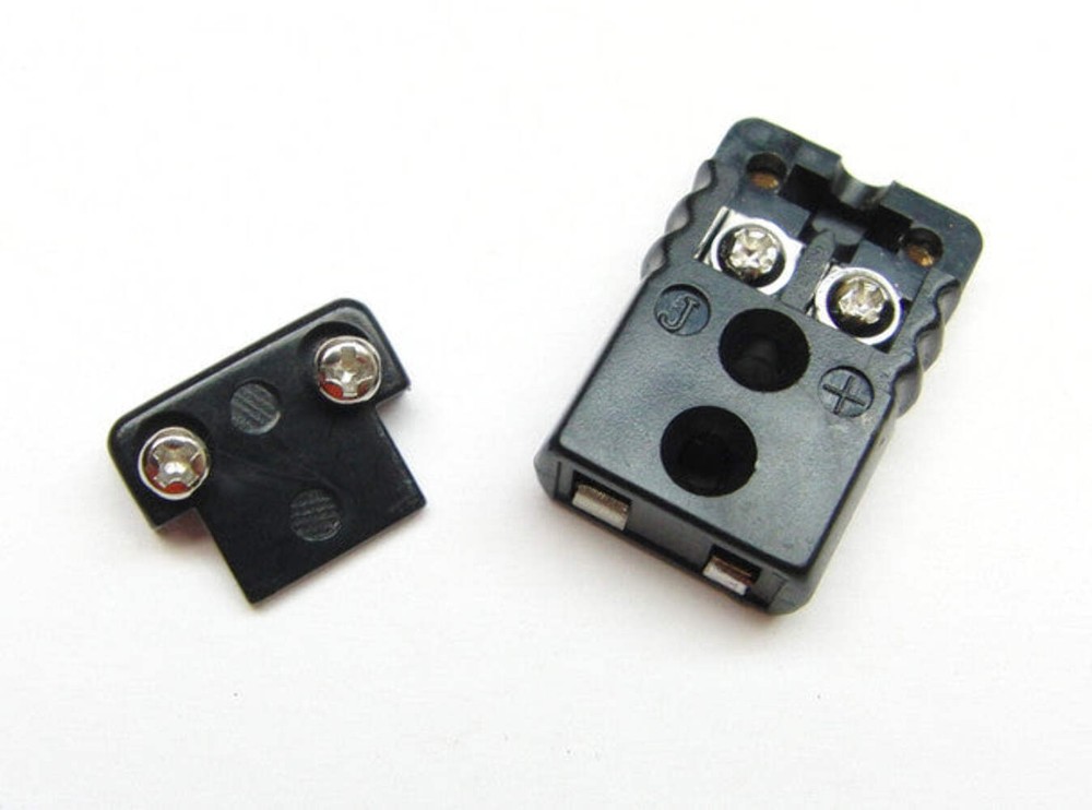 Thermocouple Connector, Type-J, Mini-Female, Flat Blade Socket, Standard