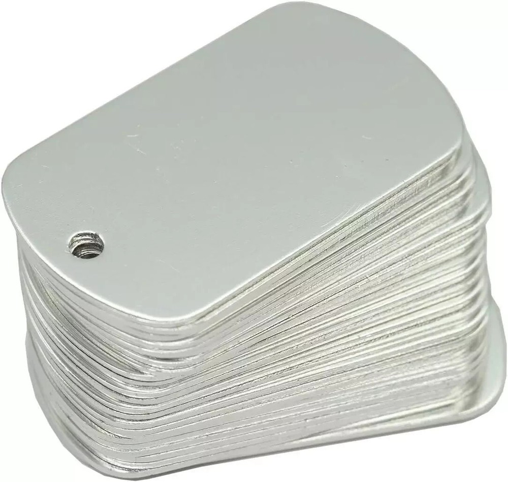 StayMax Aluminum Blank Tags Stamping Blanks 25 Pack (Silver)