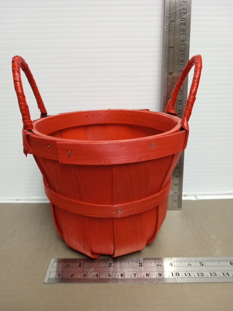 Red Wooden Basket