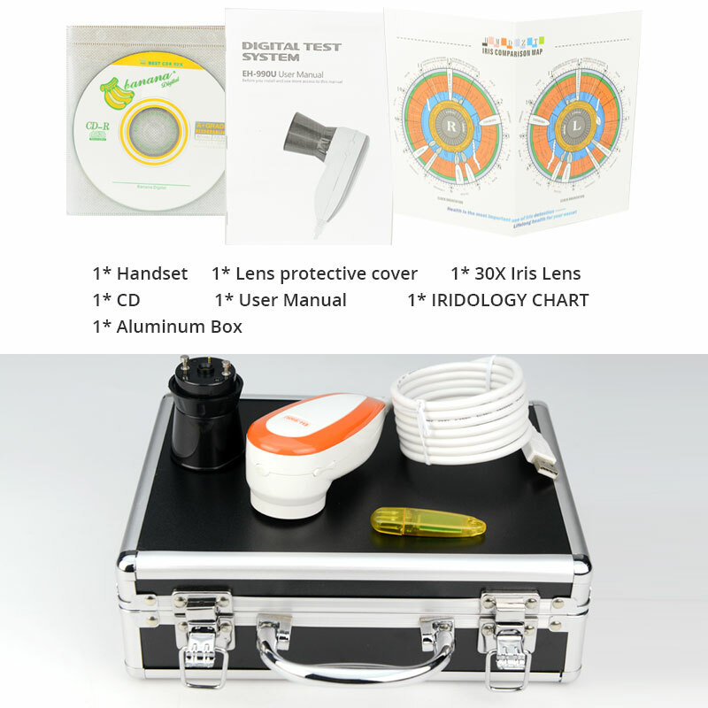 5.0MP USB DigitaI Iris Analyzer Detector Eye Ridology Camera Iriscope Magnifier