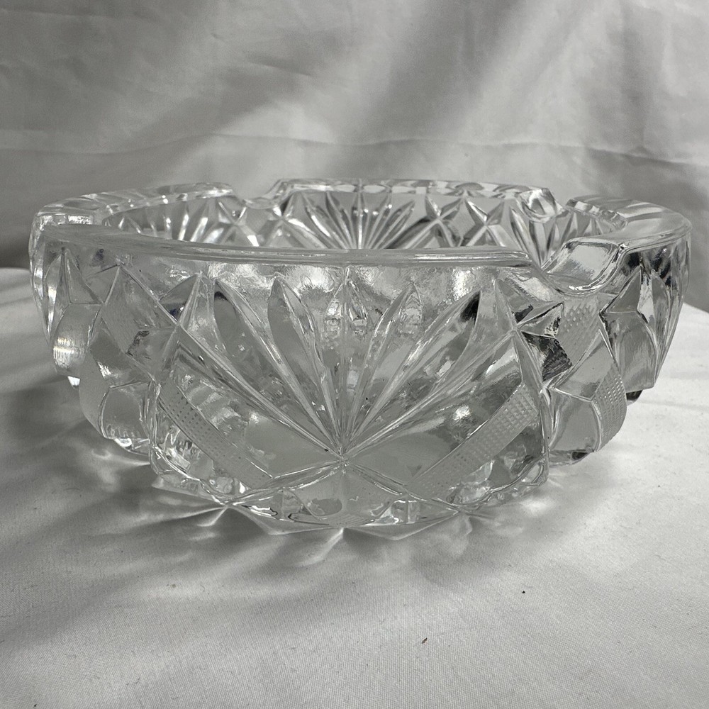 Heavy Glass Ashtray 6”