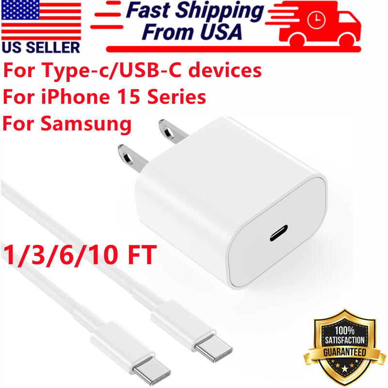 Upgrade Super Fast USB C Charger Universal Type C Cable Data SYNC for 15 Pro Max