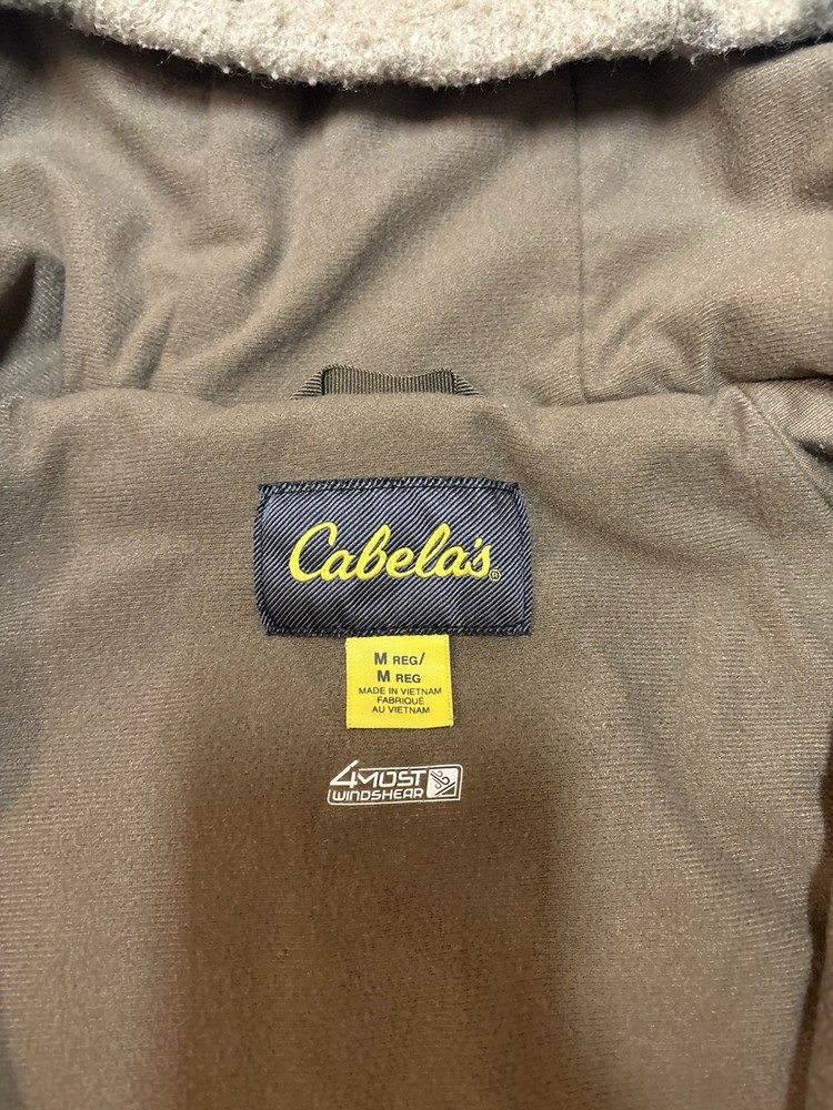 Cabelas Wooltimate Windshear Wool Camo Jacket 1/2 Zip Men’s Medium
