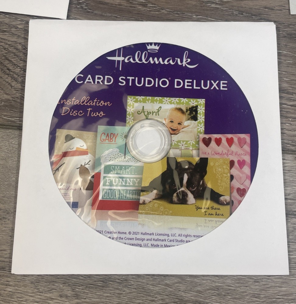 Hallmark Card Studio Deluxe Software Create Custom Cards Kit - Software & Guide