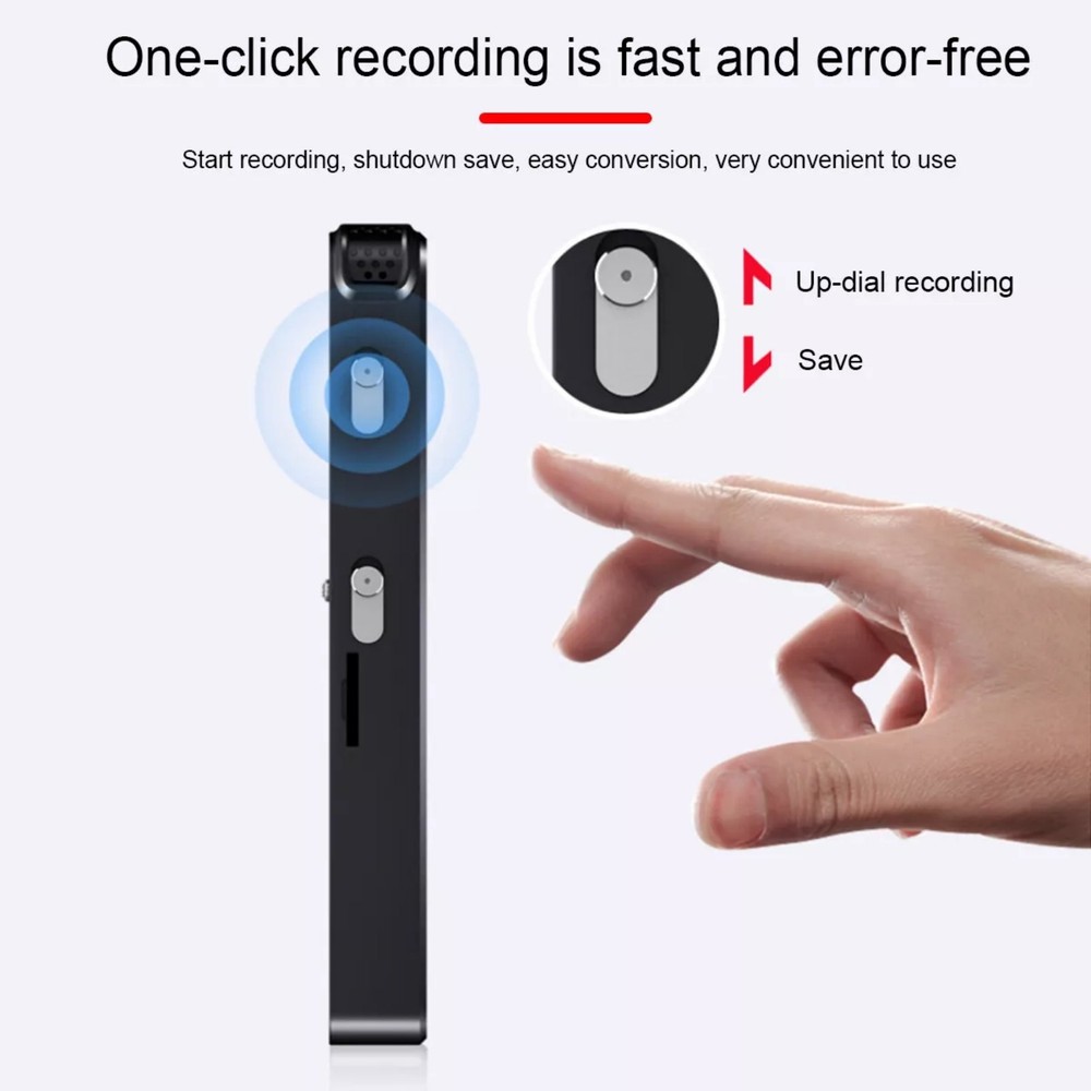 Smart Password-Protected Recorder - 128GB HD Audio Device with MP3 Player