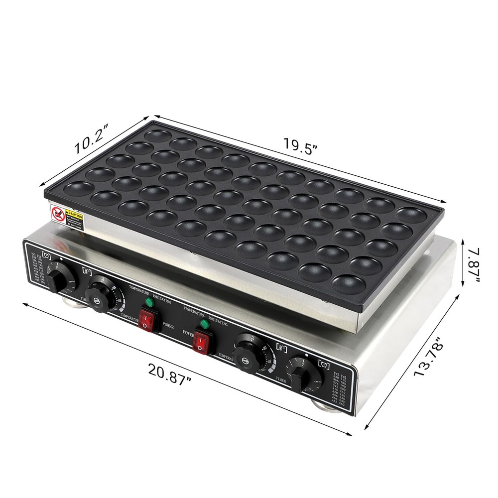 Mini Pancake Maker Machine, 50pcs Electric Nonstick Waffle Dutch Pancake Maker