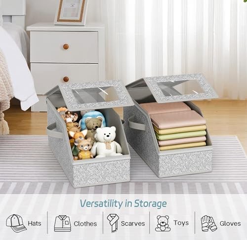 PCS Stackable Hat Storage for Baseball Caps, Holds up to4 Caps Hat 2 Grey