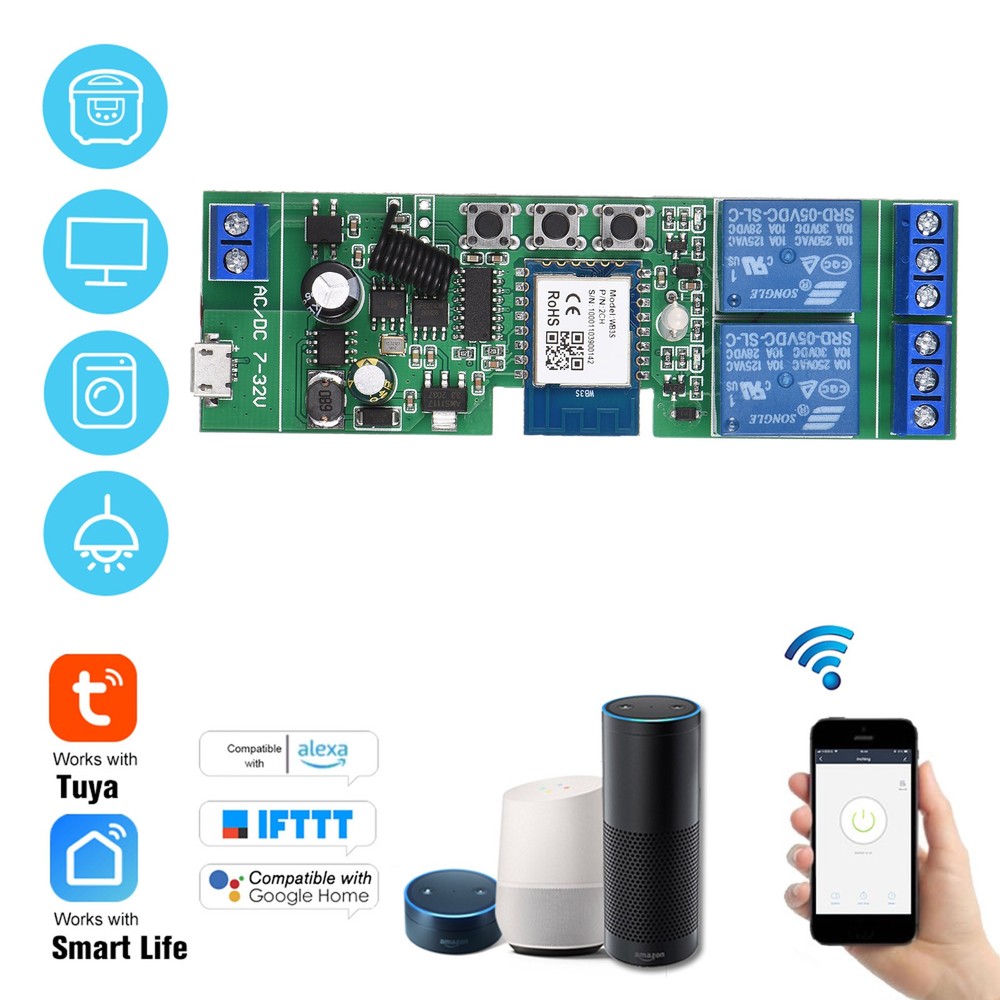 1 Pack Smart Wifi Switch Module Remote Control For Home ZTDC