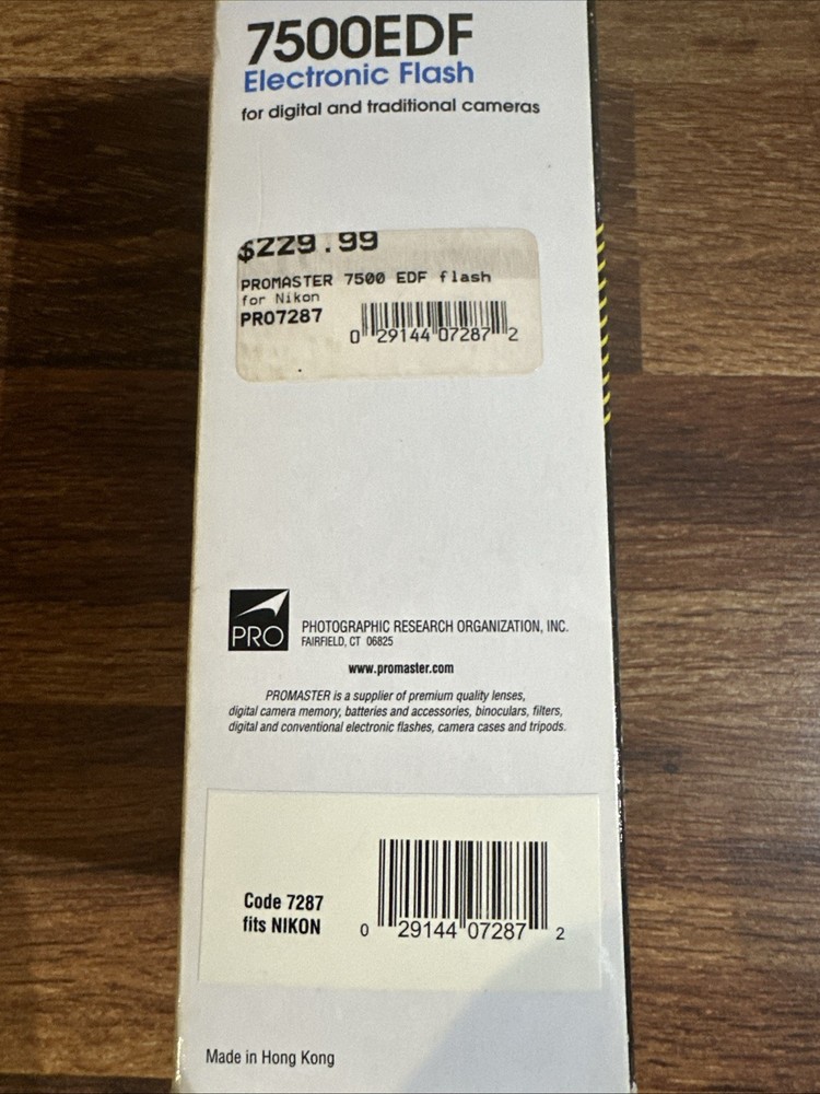 Promaster 7500EDF Electronic Flash for Nikon Code 7287 New