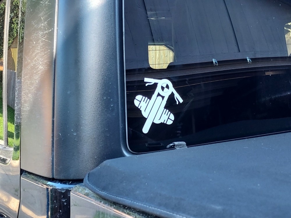 Boxer cafe racer motorcycle decal