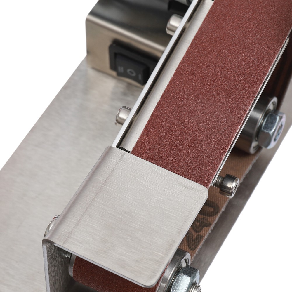 150W Mini Belt Sander with 7 Speed Settings and Adjustable Table Angle