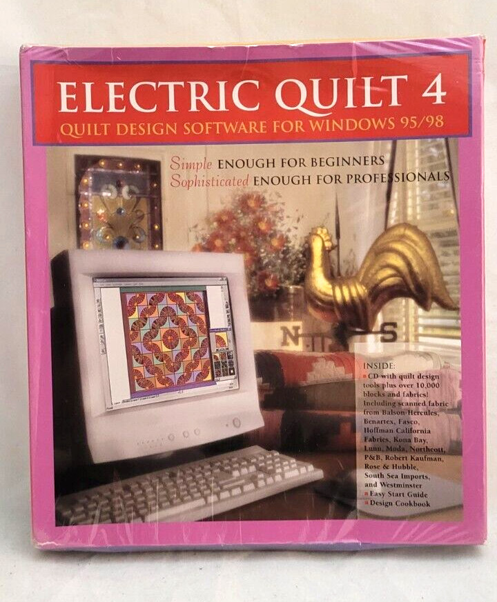 Electric Quilt Design Software Windows 95/98 CD Complete Patterns Weave Duve NEW