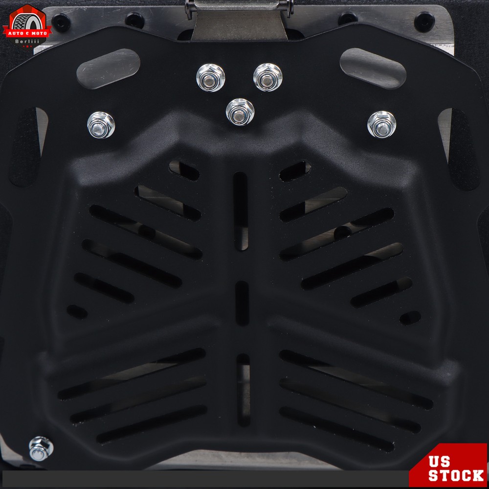 Motorcycle Top Case Tail Box with Backrest and Mounting Plate Waterproof 45L