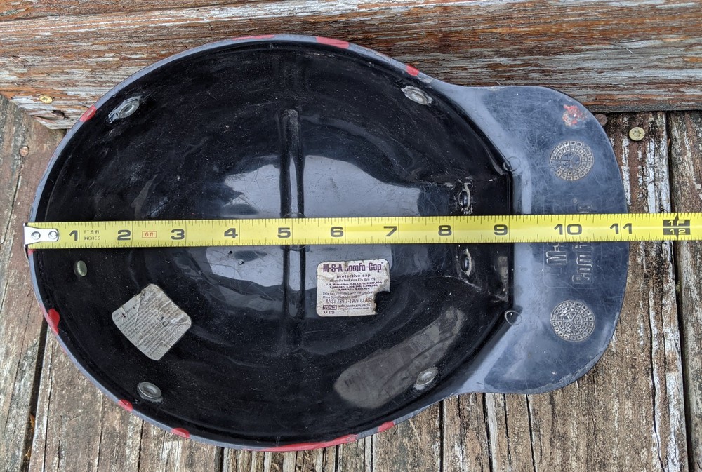 VTG MSA Comfo-Cap Protective Miners Helmet Black Red