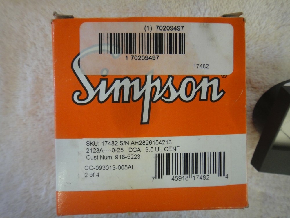 NIB Simpson Panel Meter 17482