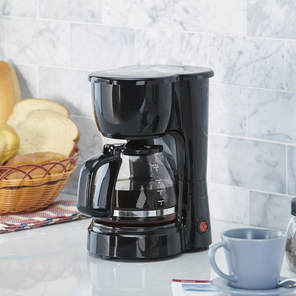 Mainstays 5 Cup Coffee Maker, Black Free Shipping