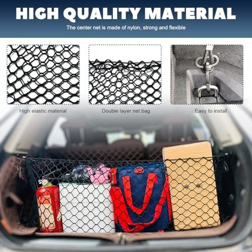 Stretchable Cargo Net, Adjustable Elastic Storage Mesh Nets, 35.4×15.7 Inch