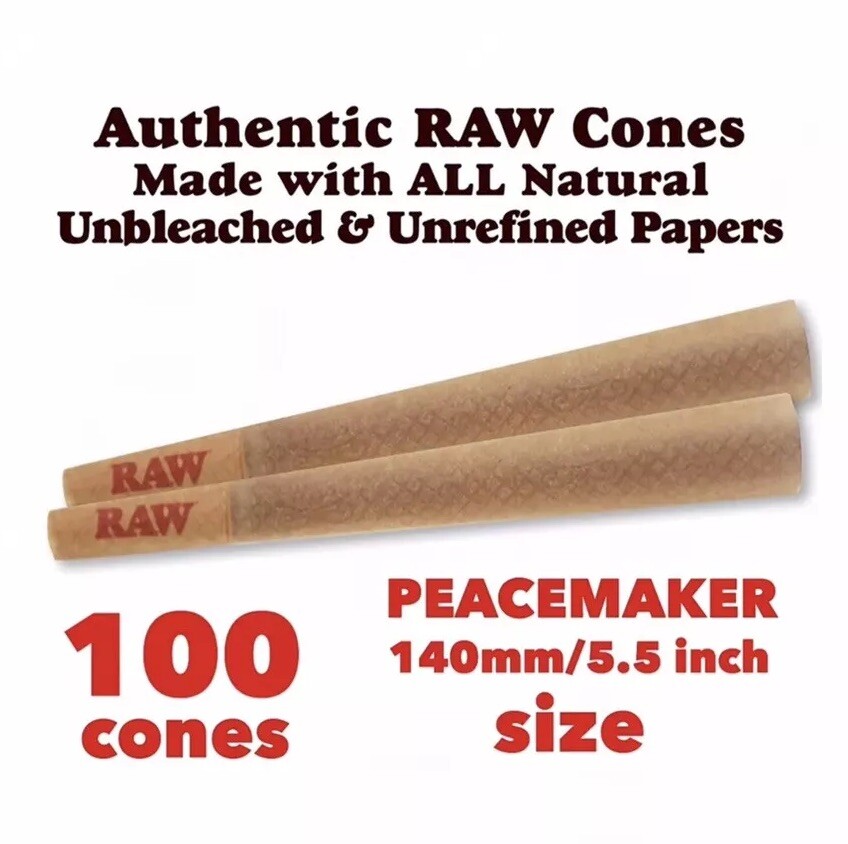 RAW Classic PEACEMAKER Size Pre-Rolled Cone +Raw Torch Phoenix Extendo Lighter