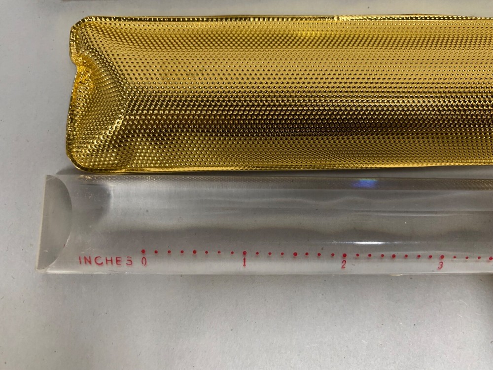 Vtg Clear Lucite Plastic Magnifying Reading Reader Aid Ruler (A4)