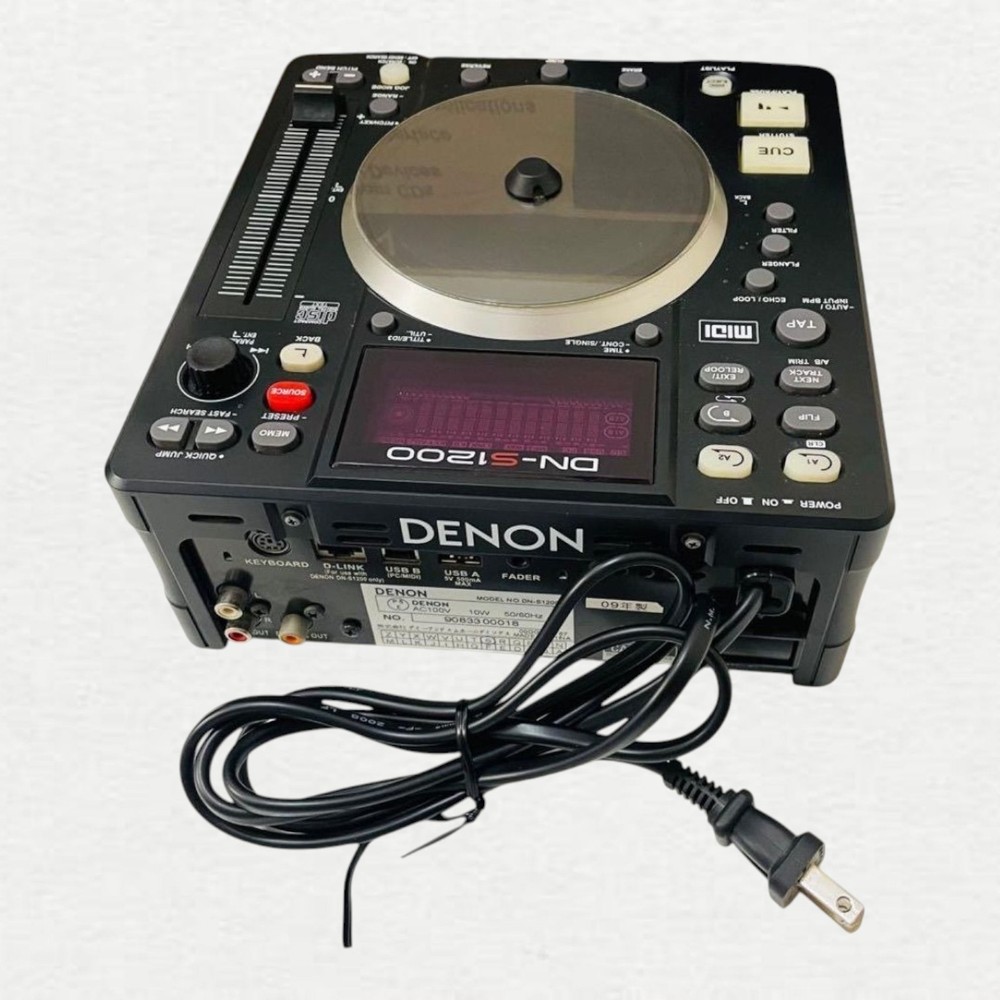 DENON DN-S1200 Digital DJ Turntable Controller Portable Plastic Direct Drive