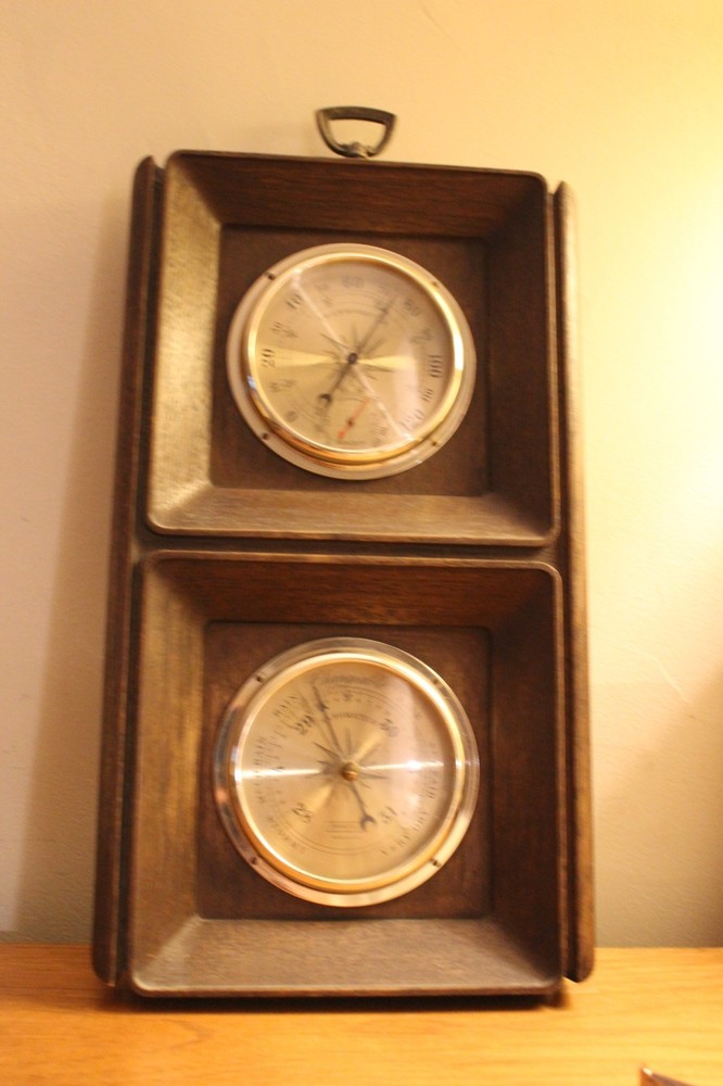 Vintage Springfield Two Barometer Weather Station