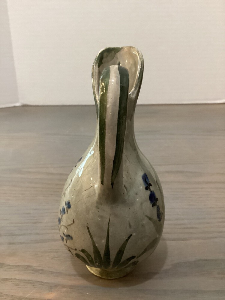 Small Hand Painted Deer Pottery Pitcher