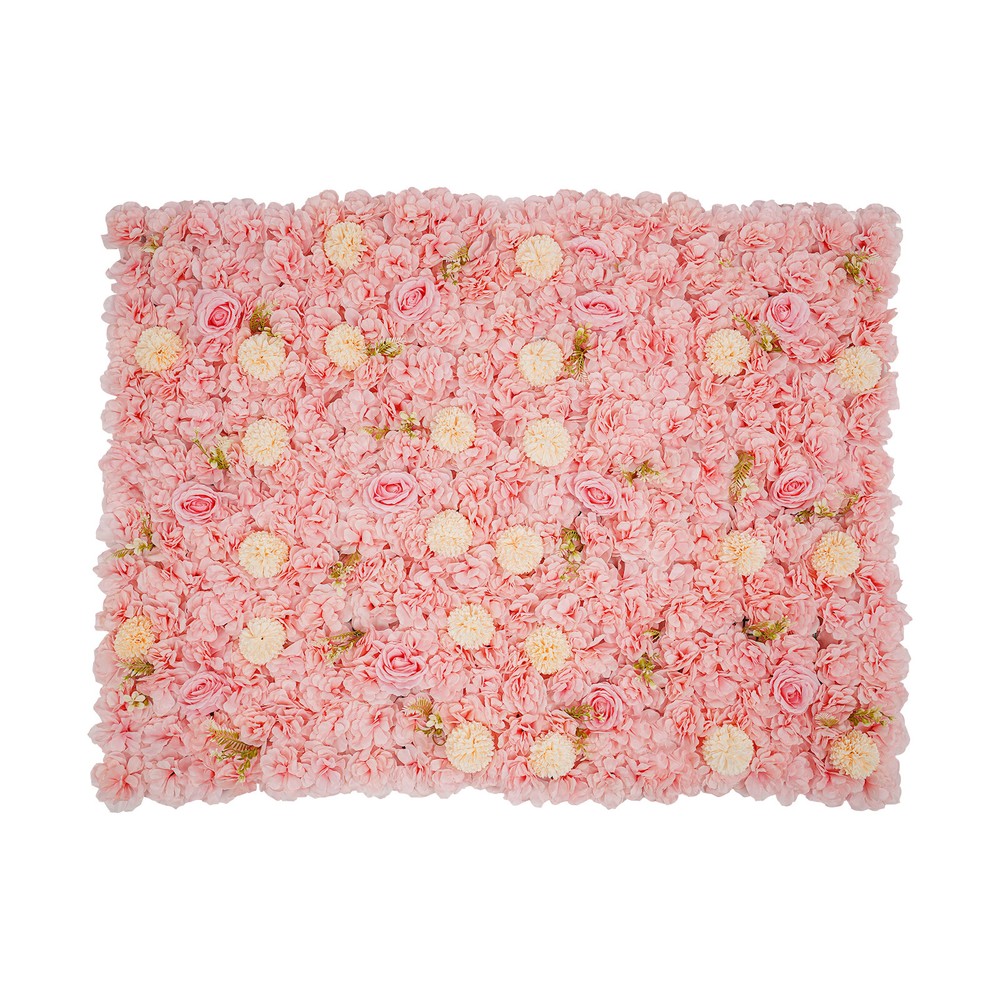 12pcs Artificial Flower Wall Background Silk Rose Mat For Wedding Backdrop Wall