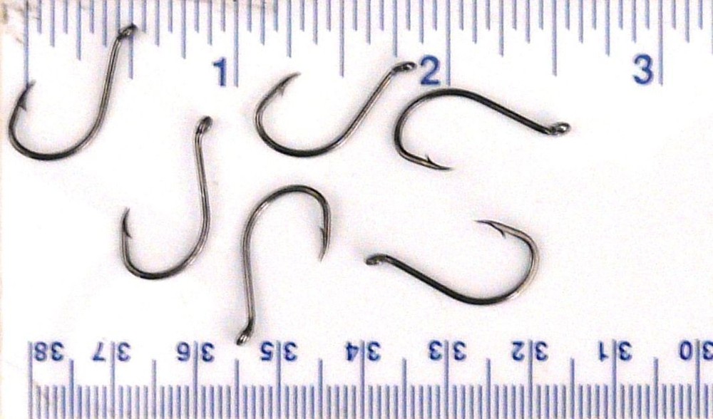 100 Danielson HCBOBN Black Chrome Octopus Fish Hooks Size 4