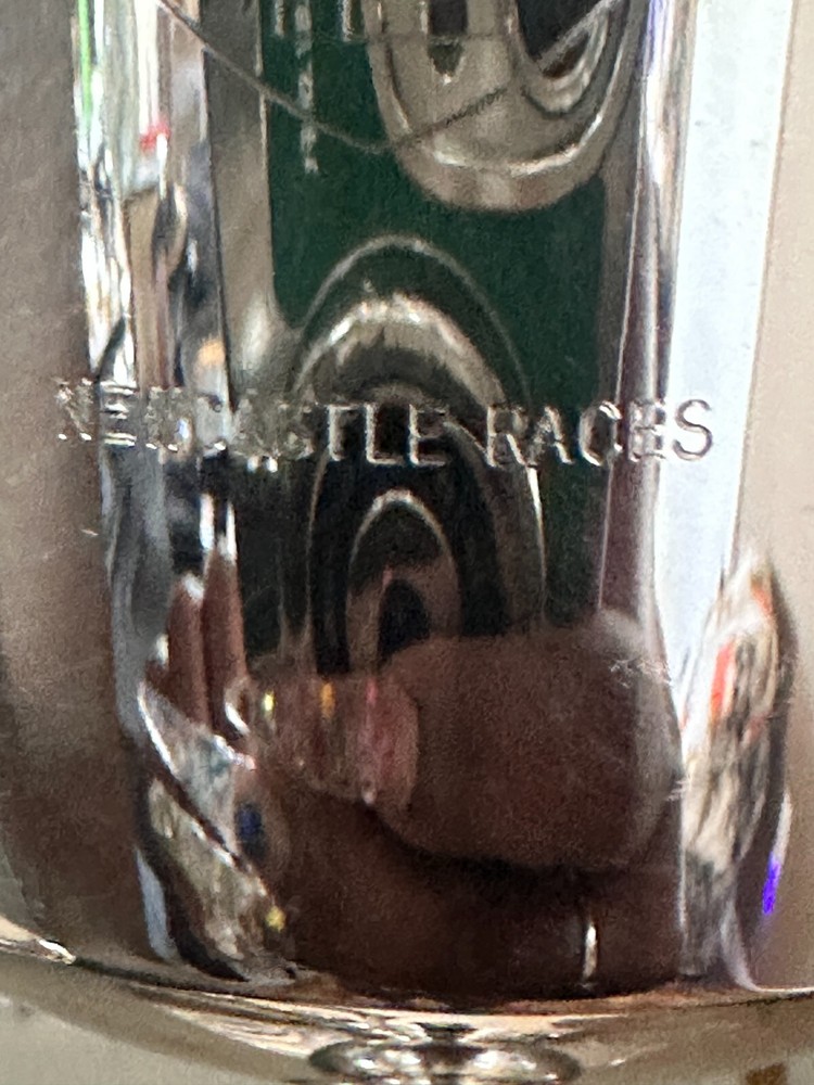 Barker Ellis Silver Commemorative Newcastle Races Silverplate Goblet Cup