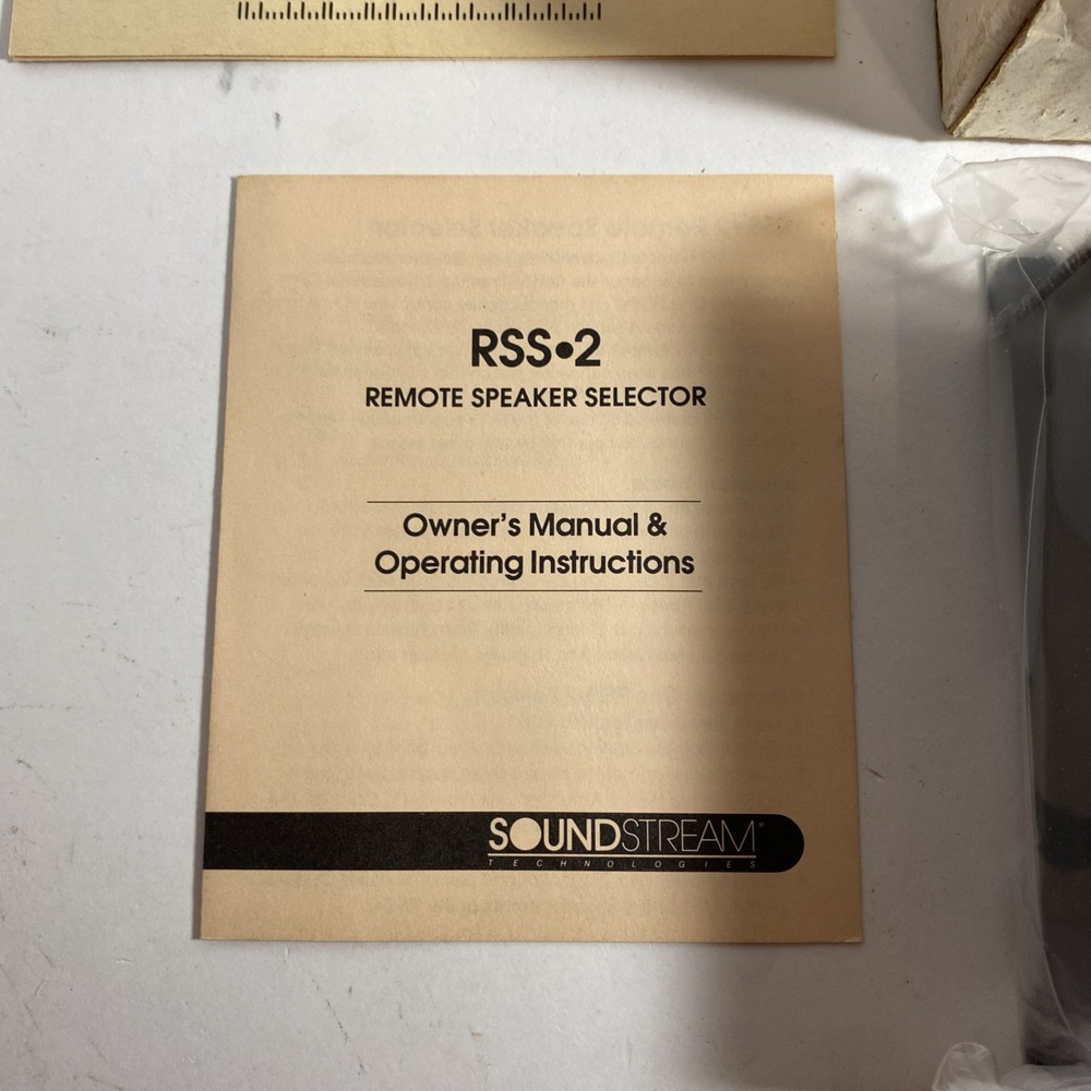 Soundstream Technologies RSS 2 Remote Controlled Speaker Selector New Made In US