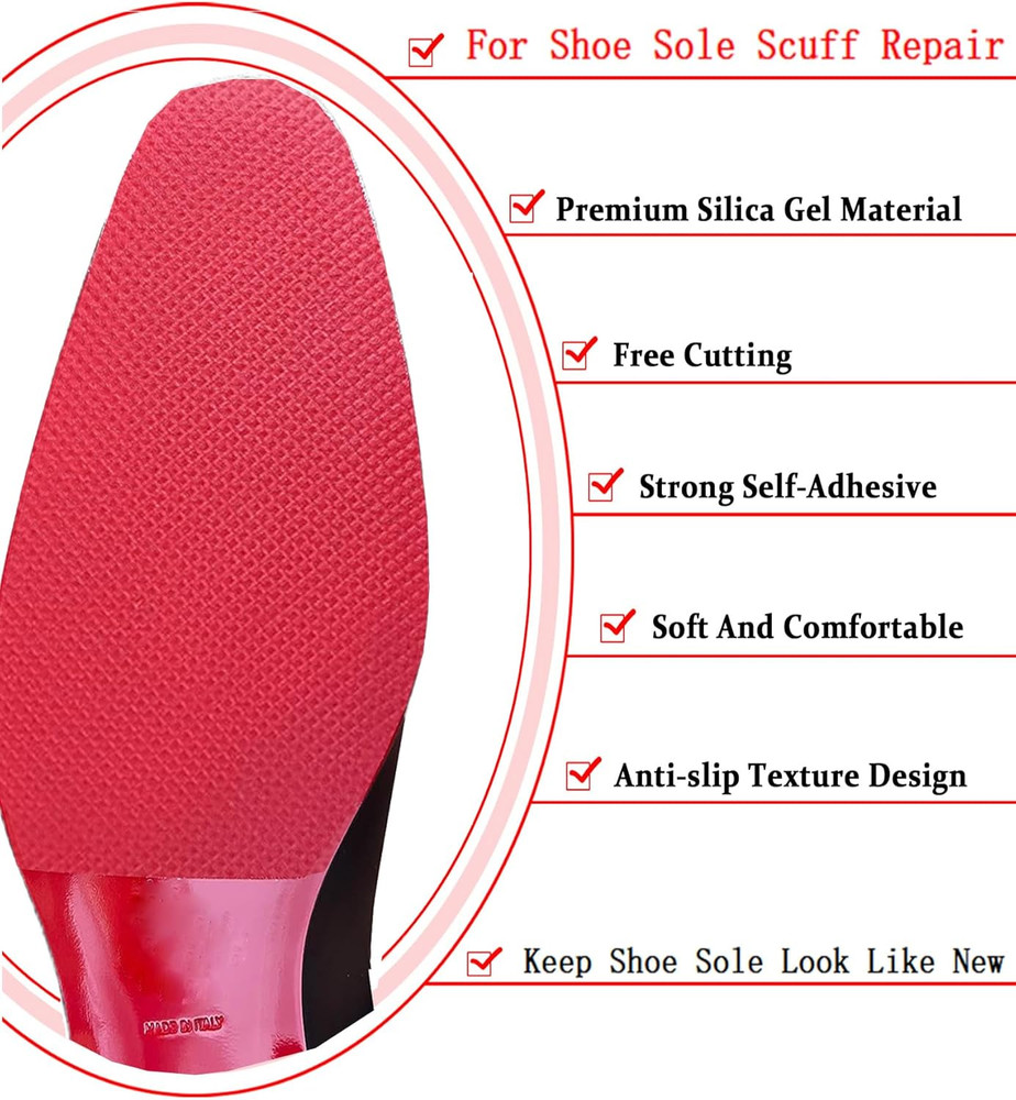 Clear Shoe Sole Protector for Red Bottom Shoe Protector Compatible with Christia