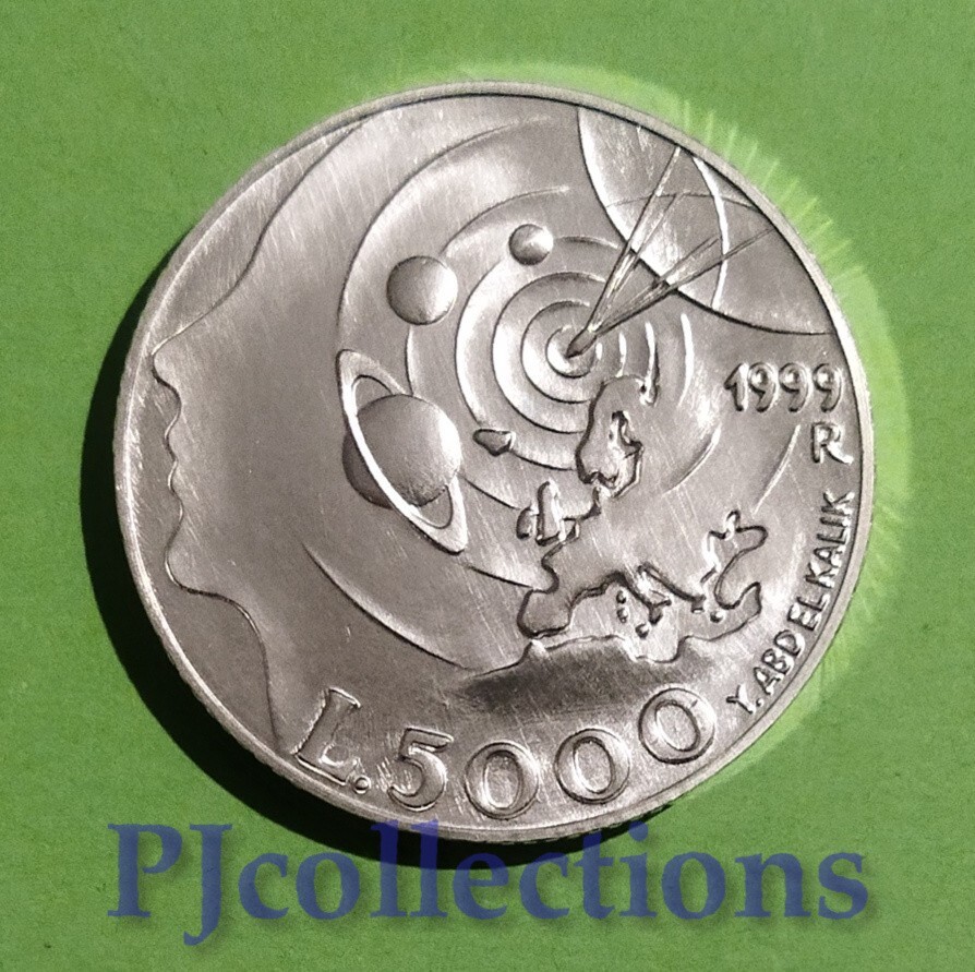 1999 M274-SAN MARINO 5000 LIRE UNC SILVER/SILVER