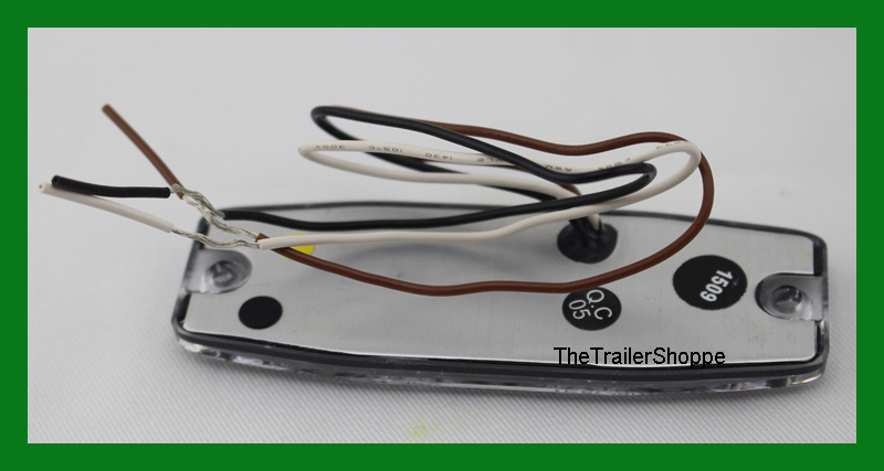 High Power 3 LED 1/4" Super Thin White Clear Lens Strobe Warning Surface Mount