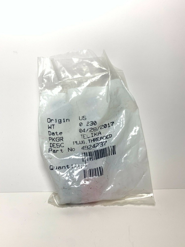 Cummins PLUG,THREADED 4924237 FOR G50 QSK50 K50