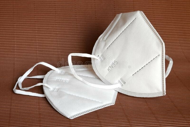 5Pack 3D Printed 5-Layer  Protective Face Mask with Invisible Nose Band