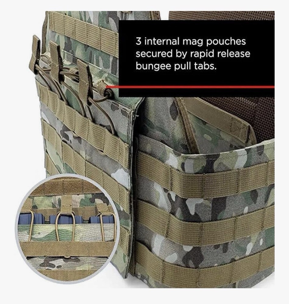 AYIN MOLLE Breathable Outdoor Vest with Hook and Loop attachment points
