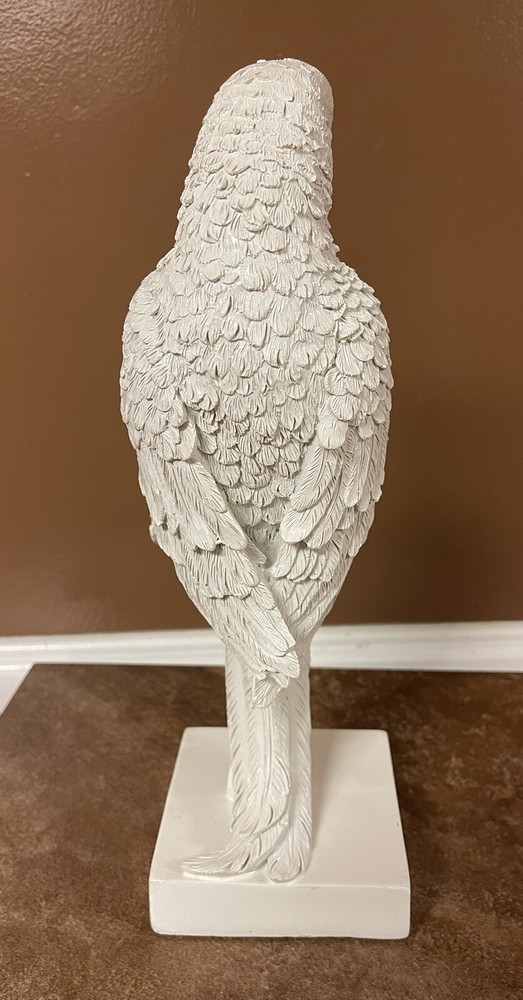 Life-Sized 20th Century White Parrot Bird Statue
