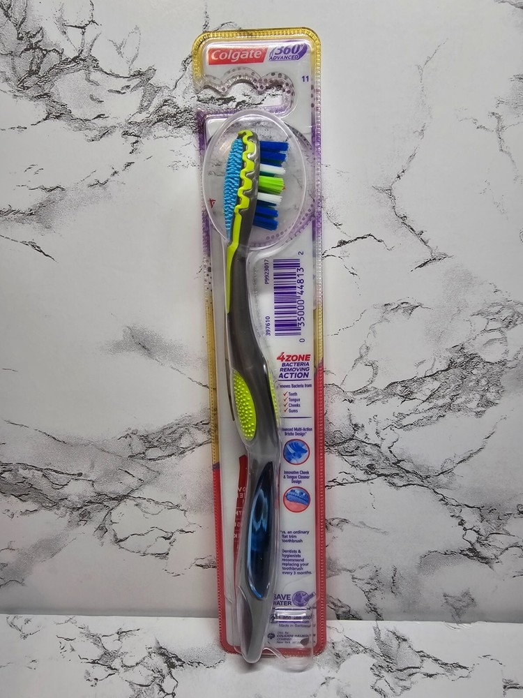 Colgate 360 Advanced Soft Toothbrush 4 Zone Bacteria Removing Action Sealed
