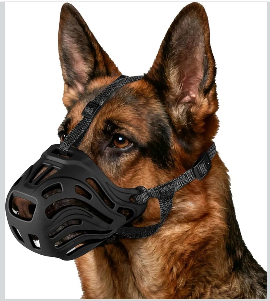 Plastic Nylon Black Dog Muzzle for German Shepherd Large Breed