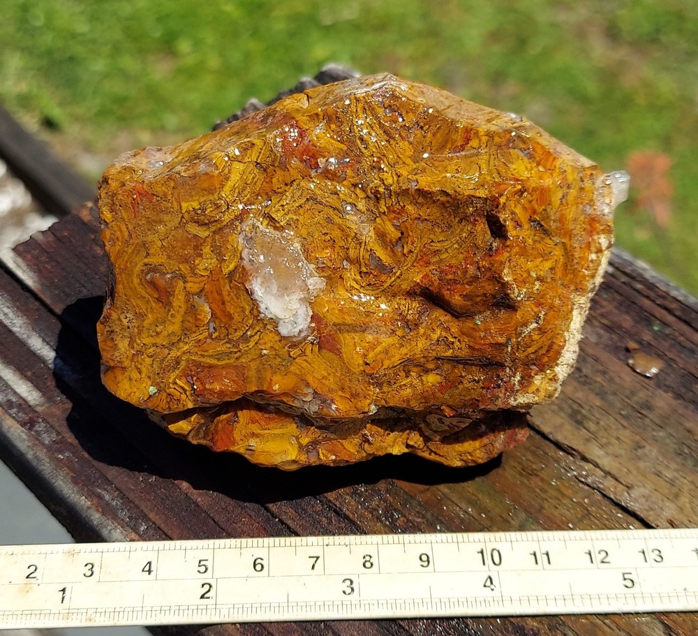 Gold Moss Agate Endpiece Slab
