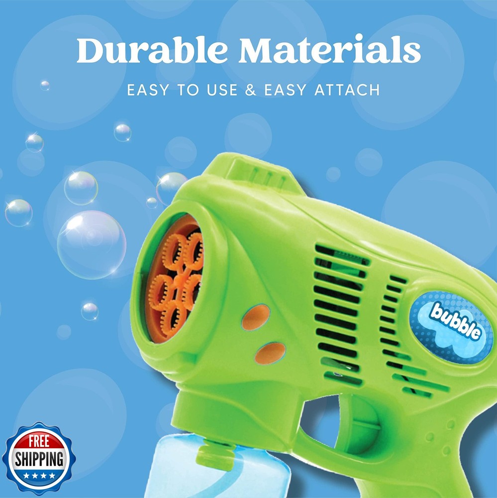 JOYIN 2 Kids Bubble Gun with 2 Bottles Refill Solution, Bubble Ma