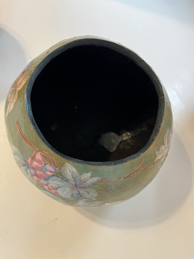 3 Hand Painted Decorative Planter Gourds