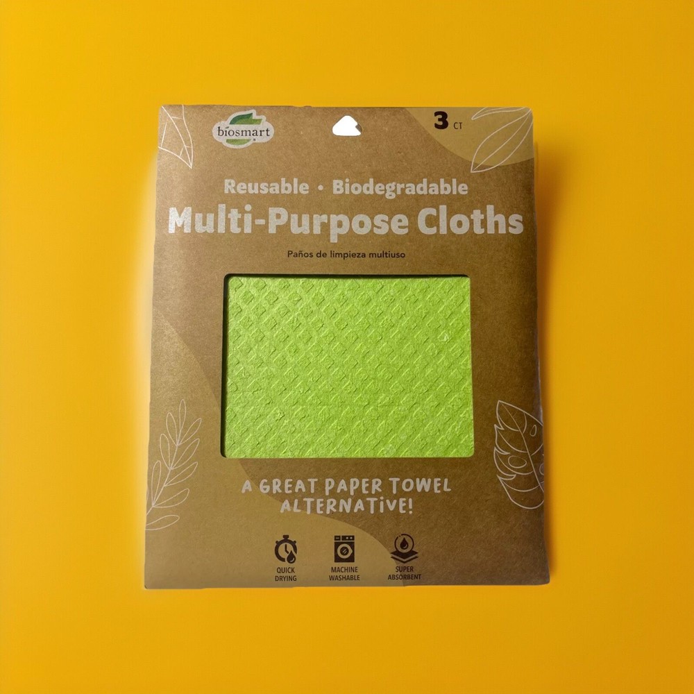 Biosmart Reusable Biodegradable Mutli Purpose Cloths