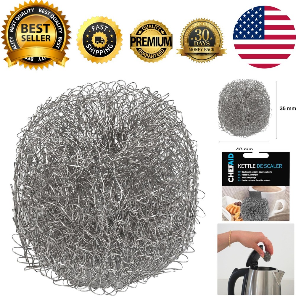 Stainless Steel Doughnut Kettle Descaler, Silver