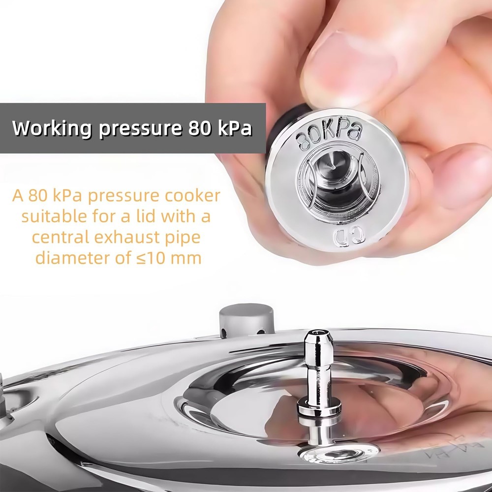 YiiSeeJo 2 Pack Universal Pressure Cooker Relief Valve Kit with Silver