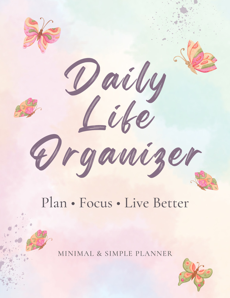 Digital Daily Planner PDF | Minimal Life Organizer & Goal Planner