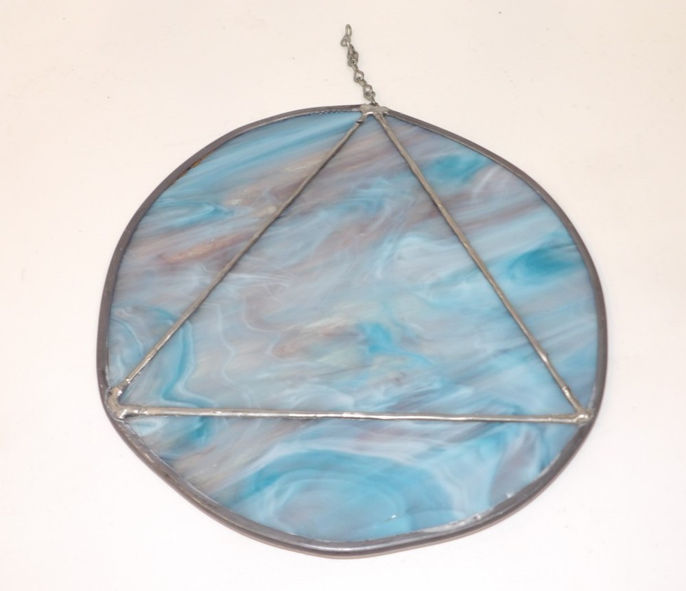 Stunnning Glass Blue Waves Sun Catcher